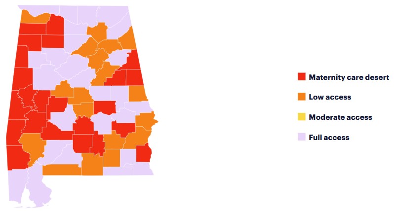 Maternal Care Deserts of Alabama