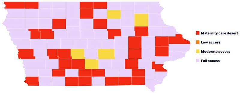 Maternal Care Deserts in Iowa