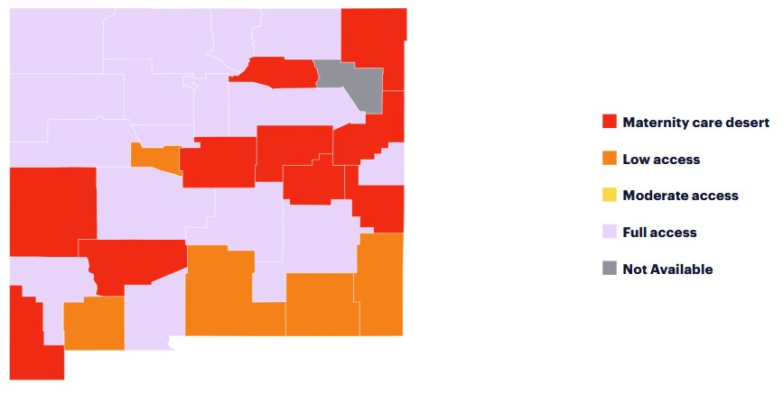 Maternal Care Desert in New Mexico