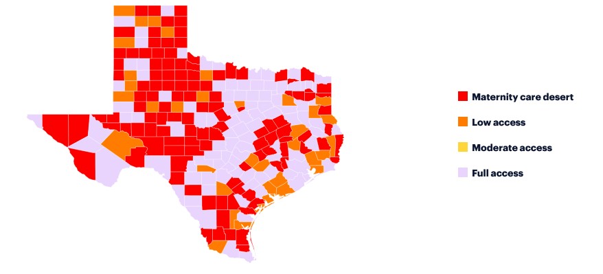 Maternal Care Deserts in Texas